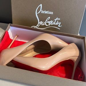 Louboutin Kate Nude Patent Heels